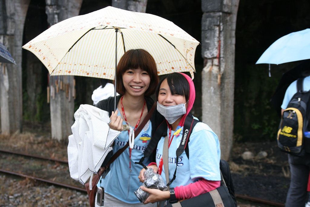 All smiles despite the rain