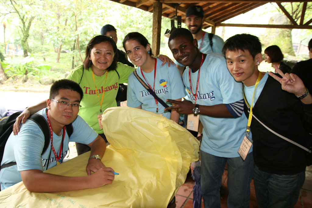 Writing wishes on sky lanterns