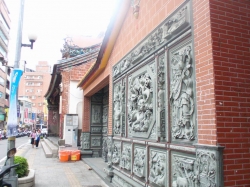 Delicate carvings on the external wall
